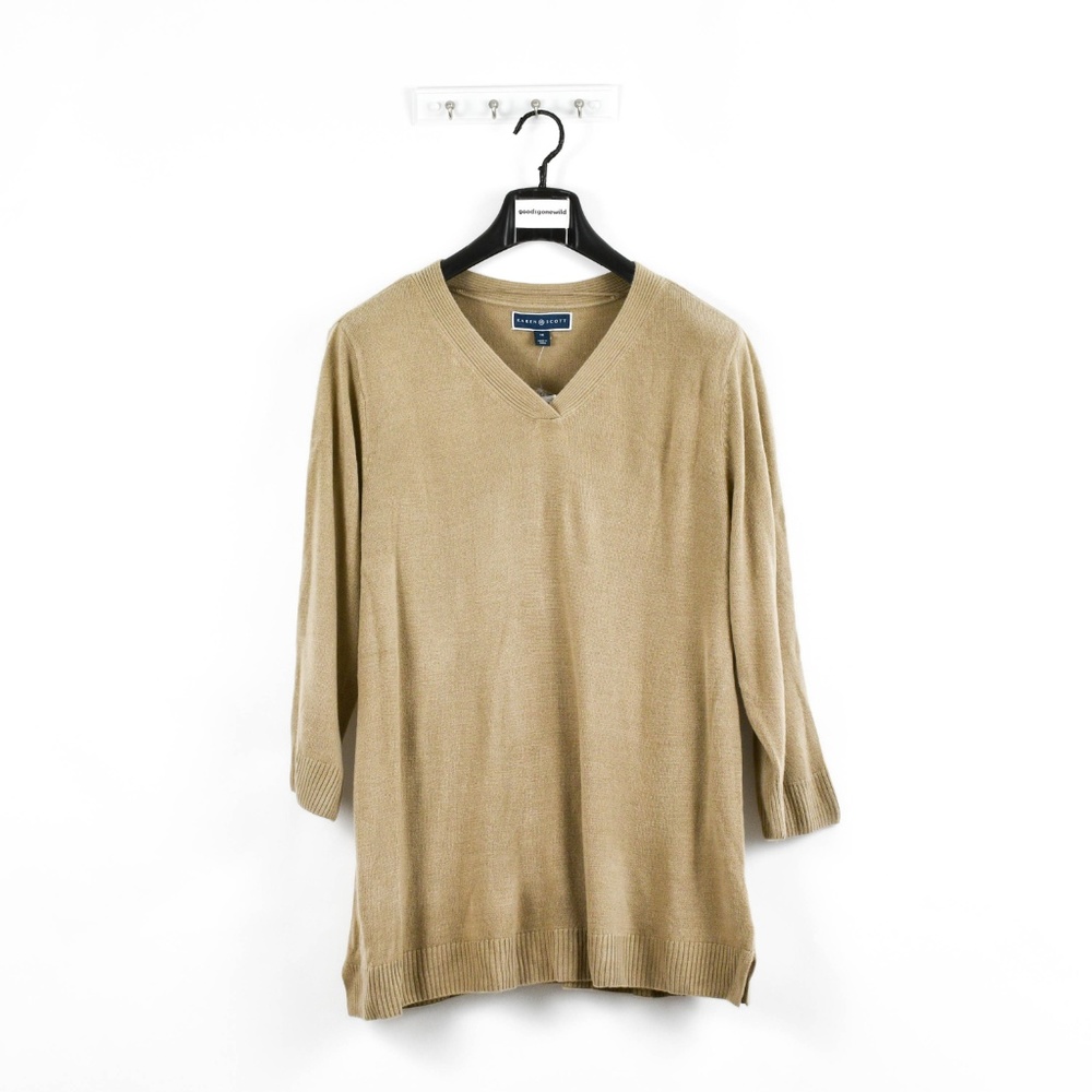 Karen Scott Plus V-Neck Ribbed Pullover Sweater - Picture 2 of 6
